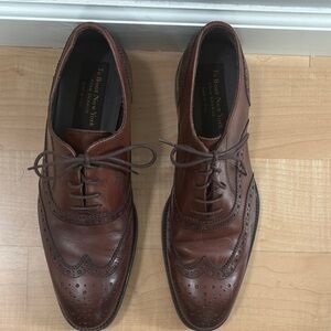 To Boot Brown Leather Wingtip Derby Oxfords